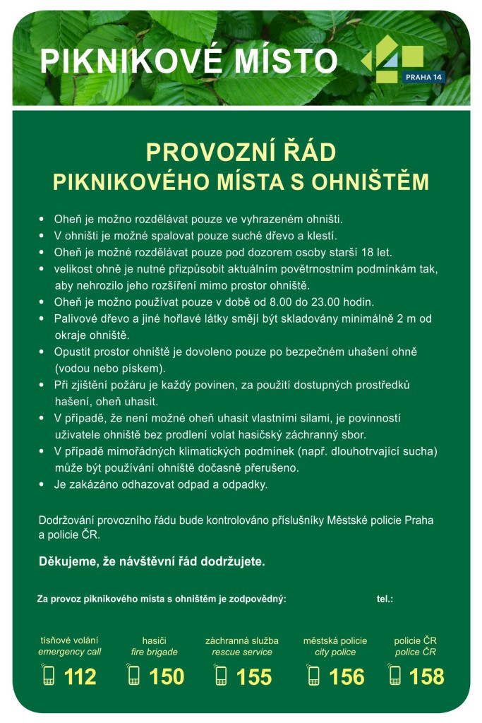 piknik místo Kyje - řád