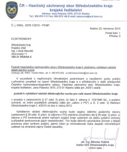 sucho - vahlášení hasiči