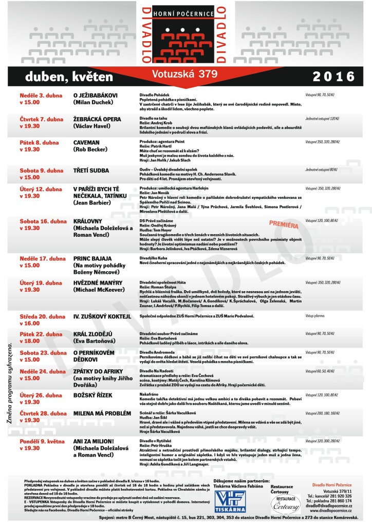 Program duben-kveten
