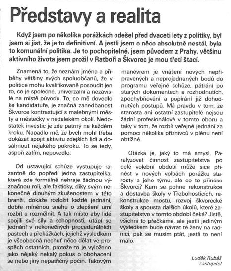 Představy a realita
