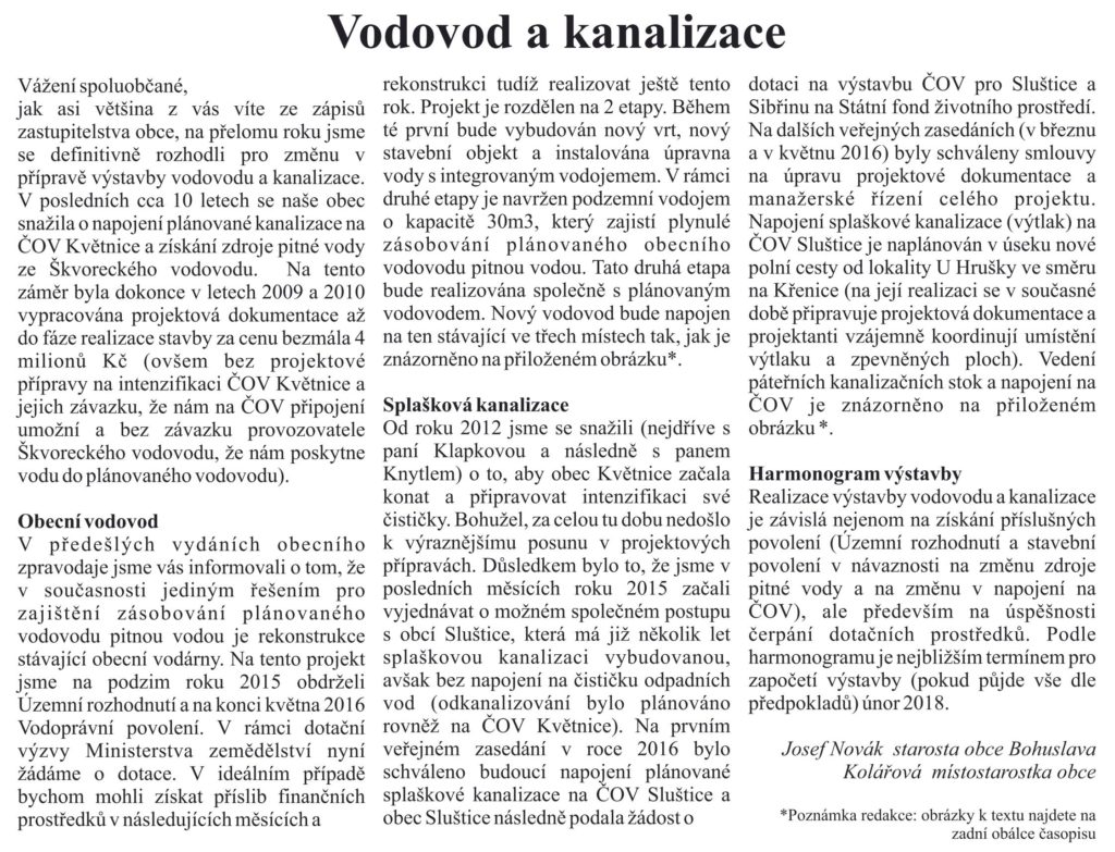 info kanalizace
