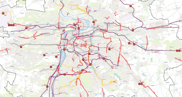 interaktivní mapa prahy Analýza pražské dopravy, interaktivní mapa problémových úseků  interaktivní mapa prahy