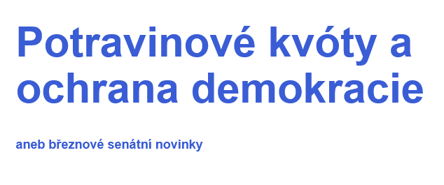 Senátní novinky