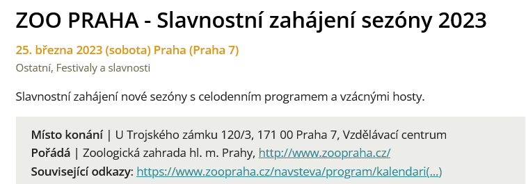 Sezóna 2023 v ZOO Praha začíná!